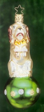 Circus Dog on Ball<br>Old World Christmas Ornament